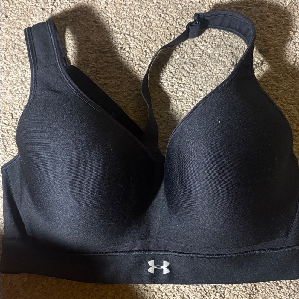 Under Armour Black Molded Cup Sports Bra with Underband